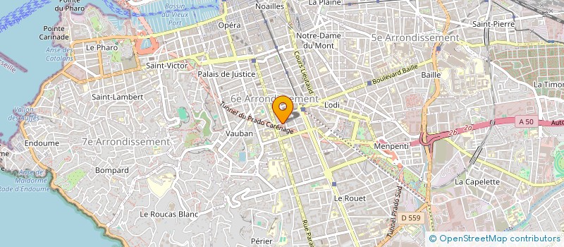 localisation de l'entreprise KINE'O  MARSEILLE 6EME