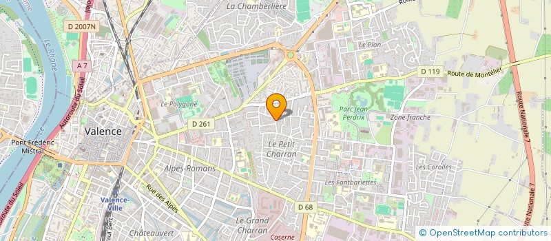 localisation de l'entreprise KINE PETIT CHARRAN à VALENCE