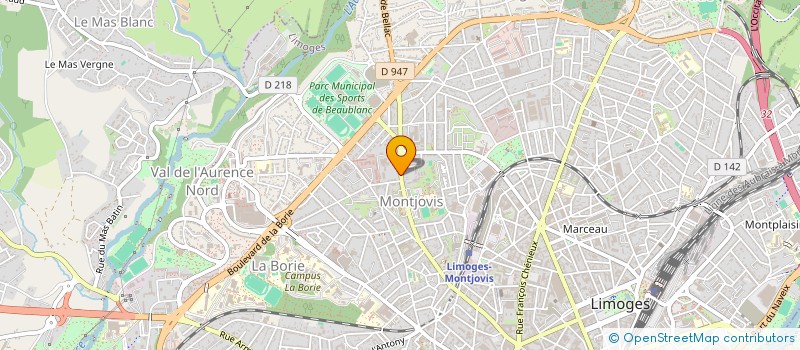 localisation de l'entreprise KINE PSB à LIMOGES