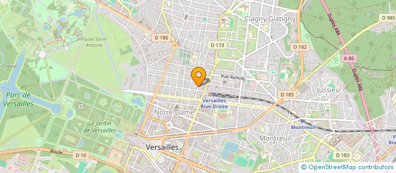 localisation de l'entreprise KINE RIVE DROITE  VERSAILLES