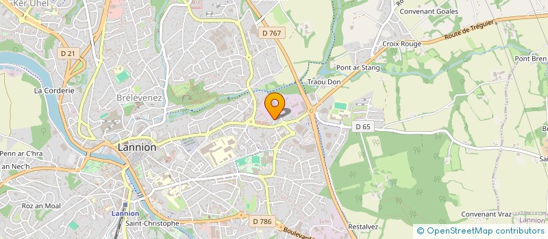 localisation de l'entreprise KINE SAINT MARC  LANNION