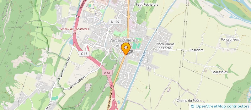 localisation de l'entreprise KINE SANTE VARCES  VARCES-ALLIERES-ET-RISSET