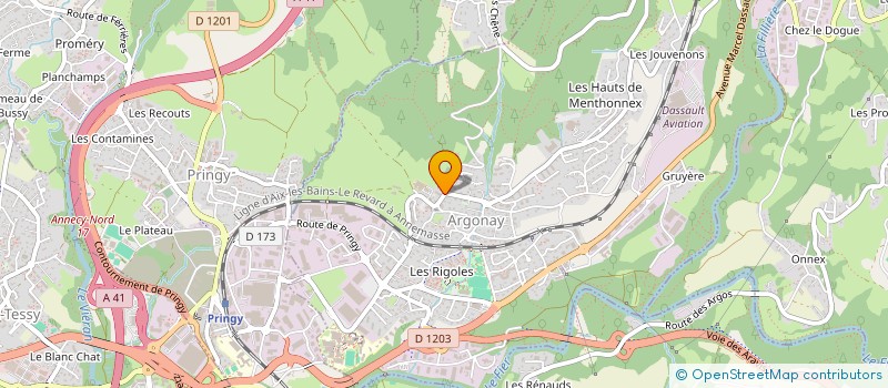 localisation de l'entreprise KINE & SPORT  ARGONAY