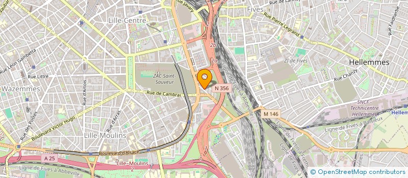localisation de l'entreprise KINE SPORT ET SANTE DE LA PORTE DE VALENCIENNES à LILLE