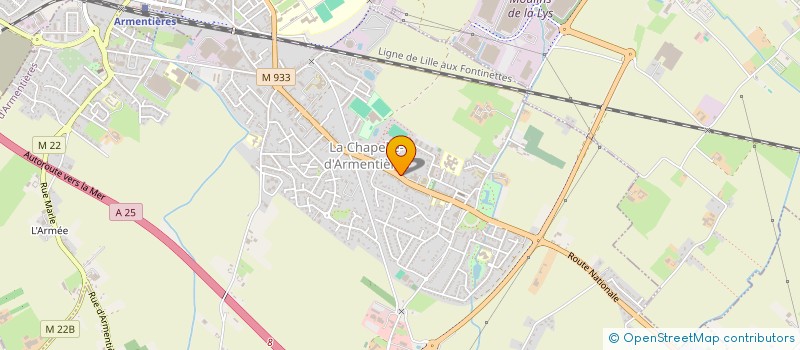 localisation de l'entreprise KINE SPORT LA CHAPELLE  LA CHAPELLE-D'ARMENTIERES