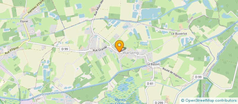 localisation de l'entreprise KINE TROP'FILLE  WARLAING