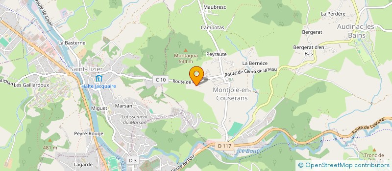 localisation de l'entreprise KINEAS à MONTJOIE-EN-COUSERANS