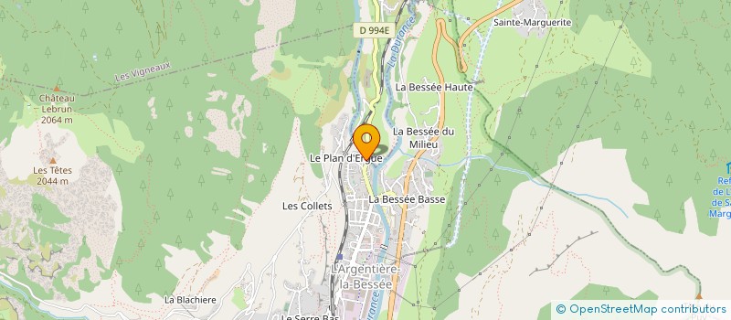 localisation de l'entreprise KINECRINS  L'ARGENTIERE-LA-BESSEE