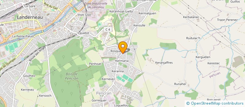 localisation de l'entreprise KINELAND  LANDERNEAU