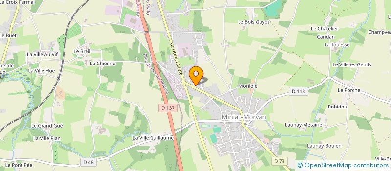 localisation de l'entreprise KINEMINIAC  MINIAC-MORVAN