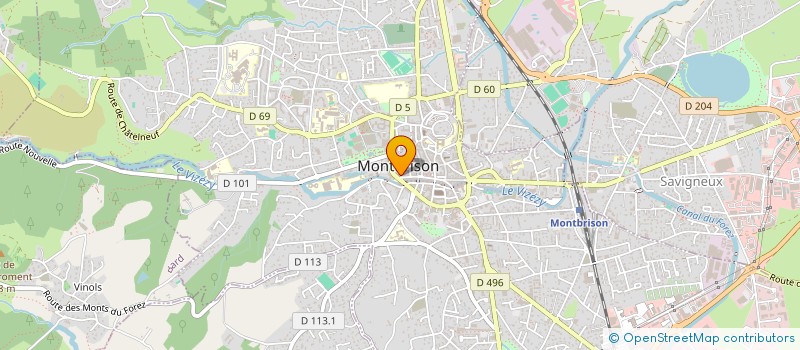 localisation de l'entreprise KINEO à MONTBRISON