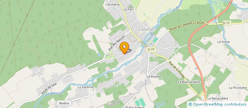 localisation de l'entreprise KINEO SPORT 41 à CELLETTES