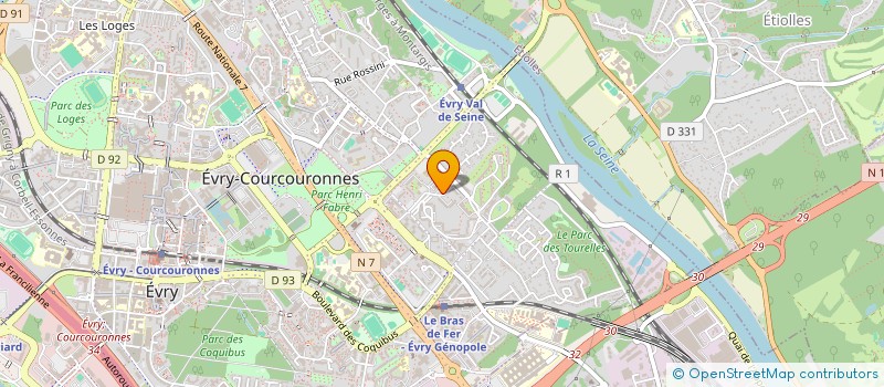 localisation de l'entreprise KINERJ. à EVRY-COURCOURONNES