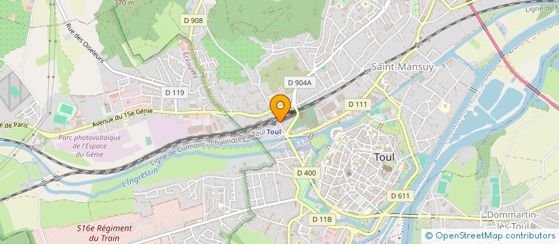 localisation de l'entreprise KINES ACT' à TOUL