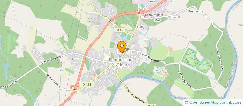 localisation de l'entreprise KINES DU FRONTON à PONTONX SUR L'ADOUR