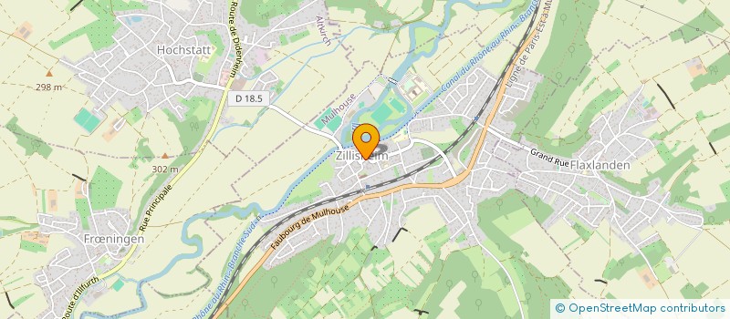 localisation de l'entreprise KINES ZILLISHEIM  ZILLISHEIM