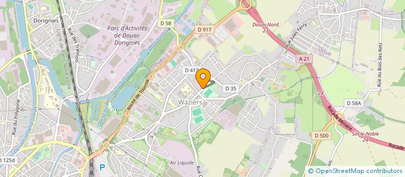 localisation de l'entreprise KINESENS  WAZIERS