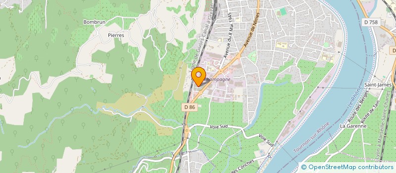 localisation de l'entreprise KINESIS à TOURNON-SUR-RHONE