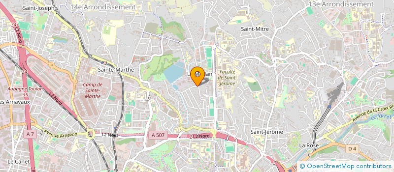 localisation de l'entreprise KINESITHERAPIE FERY PAUL  MARSEILLE