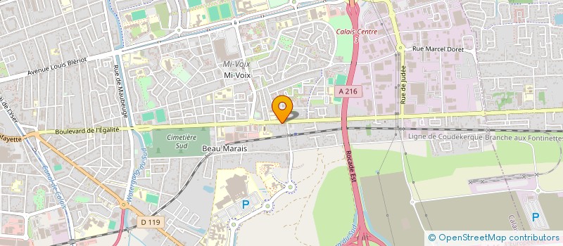 localisation de l'entreprise KINESITHERAPIE SAINT EXUPERY à CALAIS