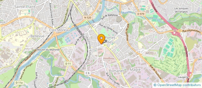 localisation de l'entreprise KINESITHERAPIE VENTADOUR à LIMOGES