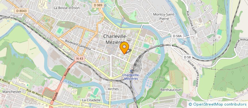 localisation de l'entreprise KINESPORT  CHARLEVILLE-MEZIERES