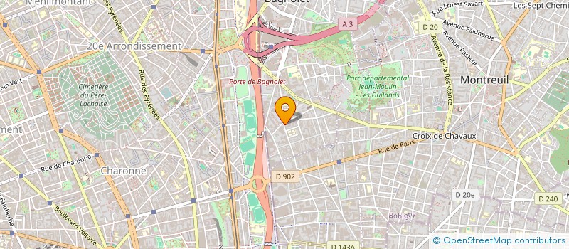 localisation de l'entreprise KINETIC ASSO à BAGNOLET