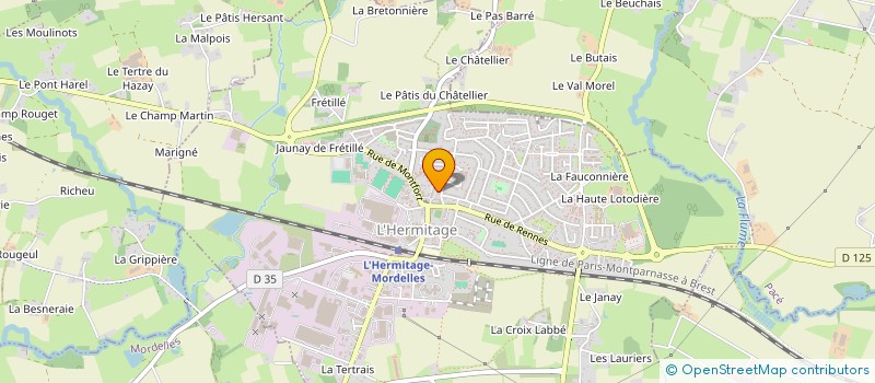 localisation de l'entreprise KINEVIC  L'HERMITAGE