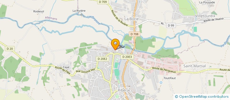 localisation de l'entreprise KING CARS DINER  RIBERAC