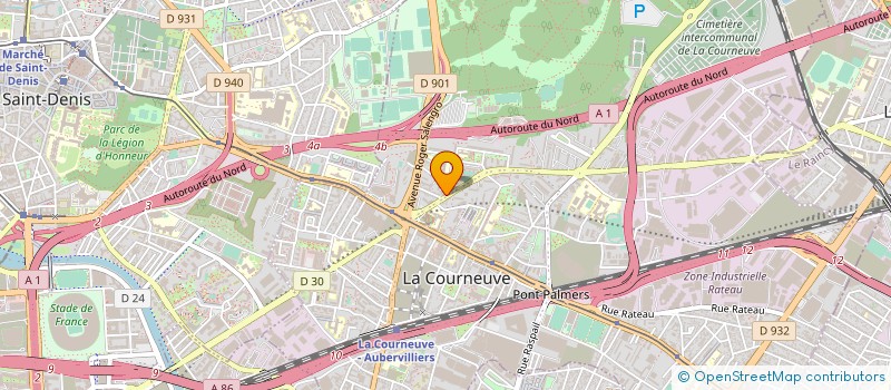 localisation de l'entreprise KING ELEC à LA COURNEUVE