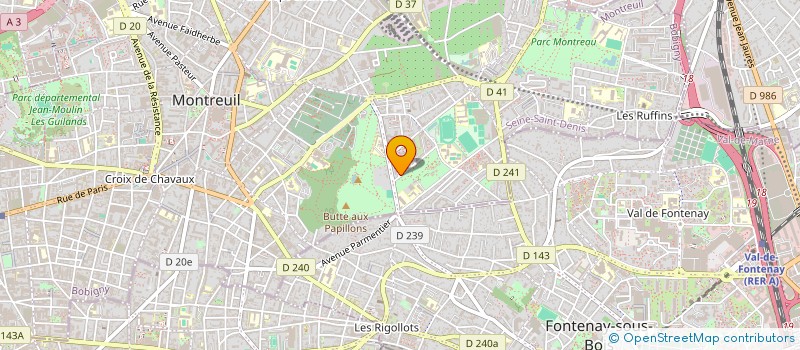 localisation de l'entreprise KINGFISHER CLUB PLONGEON MONTREUIL ( KINGFISHER PLONGEON MONTREUIL )  MONTREUIL