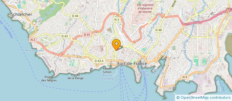 localisation de l'entreprise KINGSTONE - CUISINE CARIBEENNE à FORT-DE-FRANCE