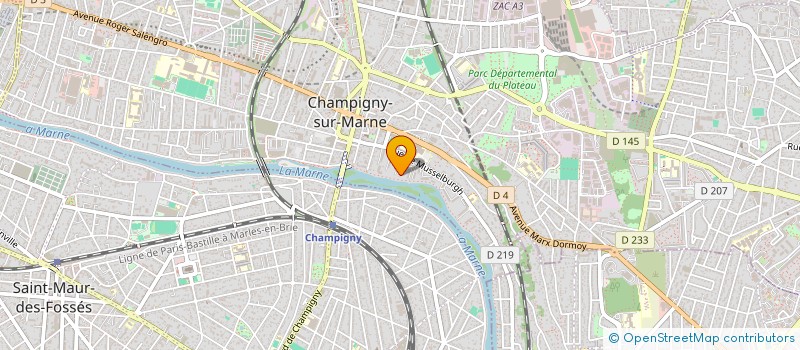 localisation de l'entreprise KINICH AHAU à CHAMPIGNY-SUR-MARNE