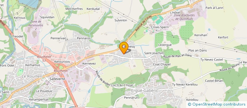 localisation de l'entreprise KINOMA  ERGUE-GABERIC