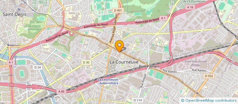 localisation de l'entreprise KINOUPROTEG à LA COURNEUVE