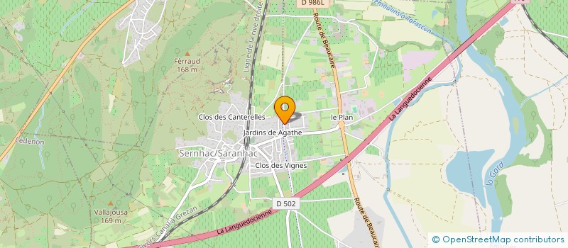 localisation de l'entreprise KINOVIA DISTRIBUTION  SERNHAC