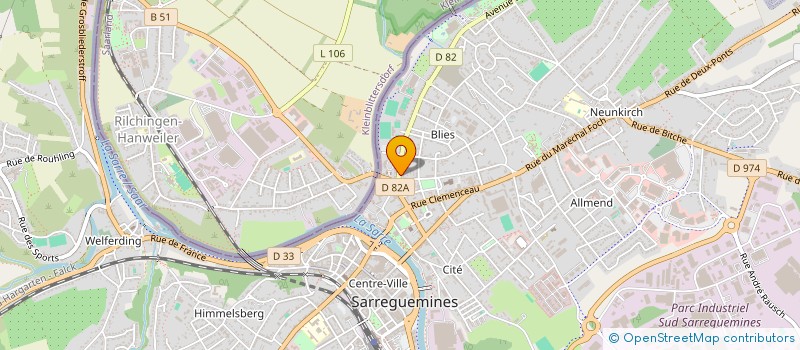localisation de l'entreprise KINTZ SERVICE BUREAU à SARREGUEMINES