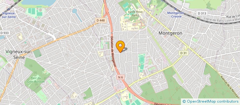 localisation de l'entreprise KINVEST à MONTGERON