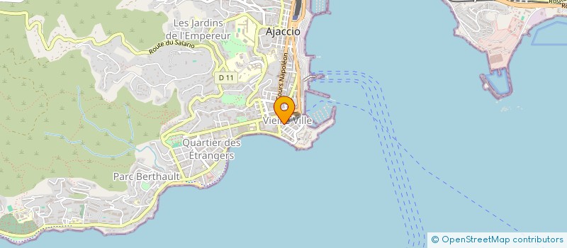 localisation de l'entreprise KIOSQUE LES PALMIERS à AJACCIO