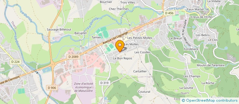 localisation de l'entreprise KIRAC METALLERIE  THIERS