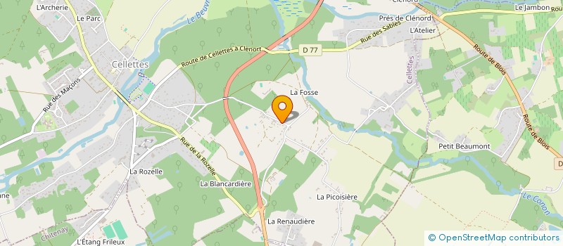 localisation de l'entreprise KIROBAUT à CELLETTES