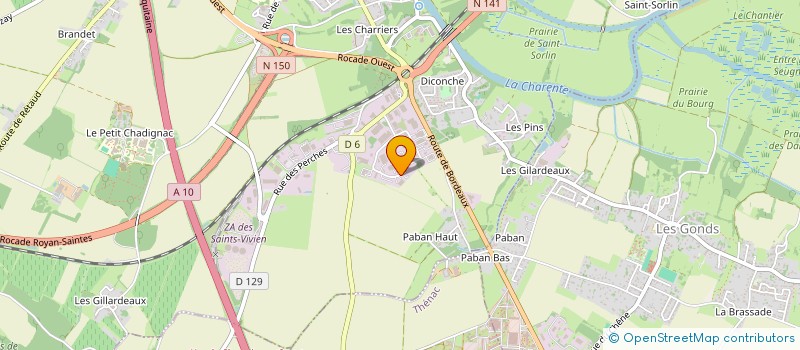 localisation de l'entreprise KITEL SARL à SAINTES