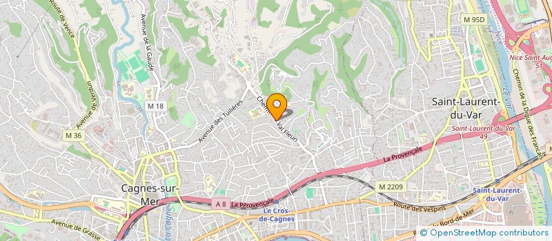 localisation de l'entreprise KJ LIMOUSINES à CAGNES-SUR-MER