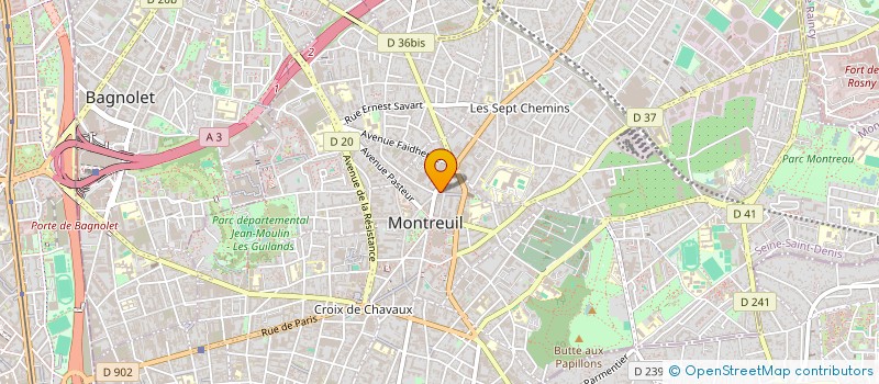 localisation de l'entreprise KJ VIDEO à MONTREUIL