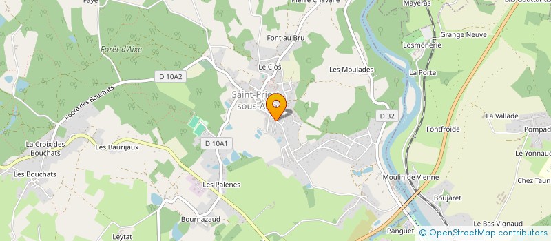 localisation de l'entreprise KJC IMMO à SAINT-PRIEST-SOUS-AIXE