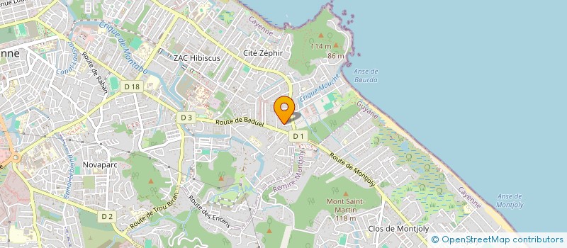 localisation de l'entreprise KJD CAPITAL NUMEROTEE 101 à CAYENNE