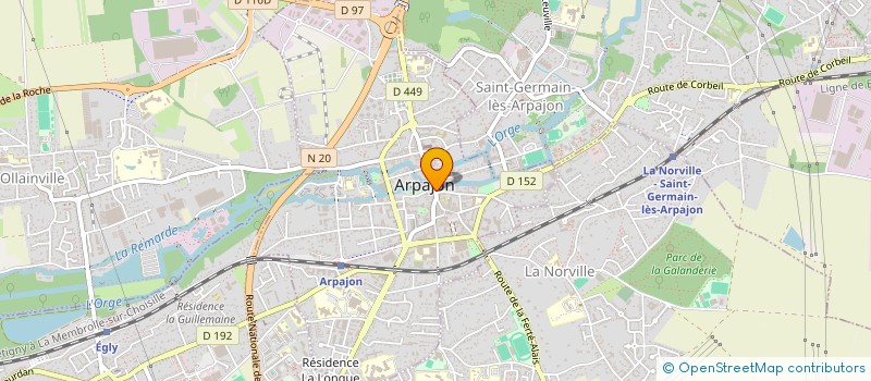 localisation de l'entreprise KJP à ARPAJON