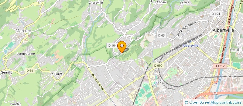 localisation de l'entreprise KJW IMMO  ALBERTVILLE