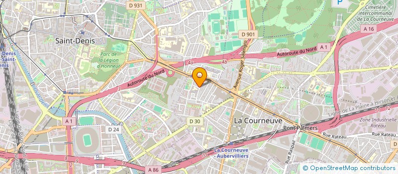 localisation de l'entreprise KKY TRANSPORT à LA COURNEUVE