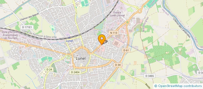 localisation de l'entreprise KL COIFFURE à LUNEL